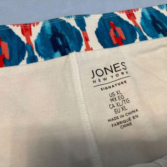 Jones Of NY Scallop Hem Skirt Skort Women Geometric Pull On Stretch XL - Picture 3 of 9